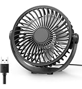 Edvision USB Desk Fan, 5 Inch Mini Portable Fan, 3 Speeds Strong Airflow Personal Desktop Fan, De...