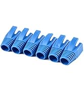 VIVOCH 50 Pcs Cat6A Cat7 Cat8 Strain Relief Boot, RJ45 Plug Connector Cover Modular Network Plug ...