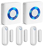 YisTech Caregiver Pager Door Alarms for Dementia Patients/Kids Safety/Home Security,Wireless Door...