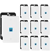 Iwillink 10Gbps Ethernet Wall Plate CAT6A, 1-Port Keystone Wall Plate and Jack Outlet, RJ45 Wall ...
