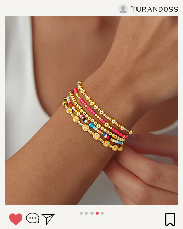 gold beaded bracelet