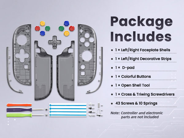 Shell (D-Pad Version) with Buttons for Joycon 2