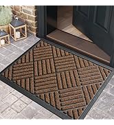 HIYARD Front Door Mat Outdoor, All-Season, All-Weather Doormat, Sturdy Non-Slip Backing, Low Prof...