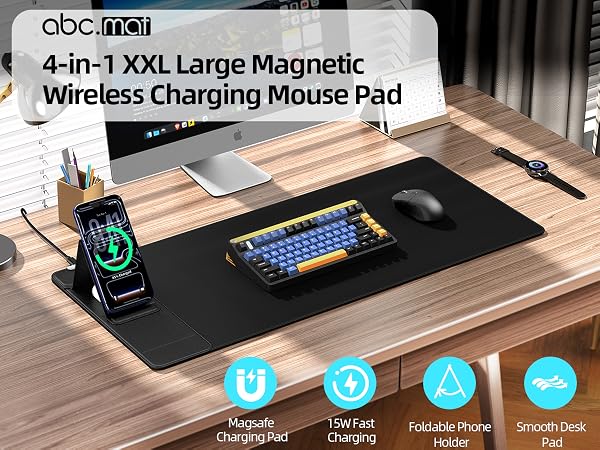 wireless charging mouse pad
