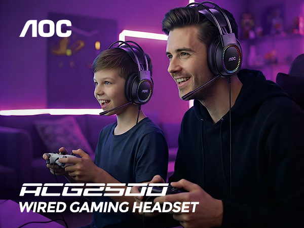aoc wired gaming headset acg2500