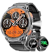 mingwear Military Smart Watch for Men 1.85" HD Touch Screen 730mAh Battery Smart Watches with LED...