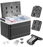 10L0L Universal Golf Cart Ice Cooler with Mounting Bracket Kit Caddy Fits Yamaha Club Car and EZG...