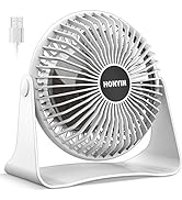 HONYIN 6 Inch Small Desk Fan with Powerful Airflow, Quiet Operation Portable Fan, 3-Speed Adjusta...