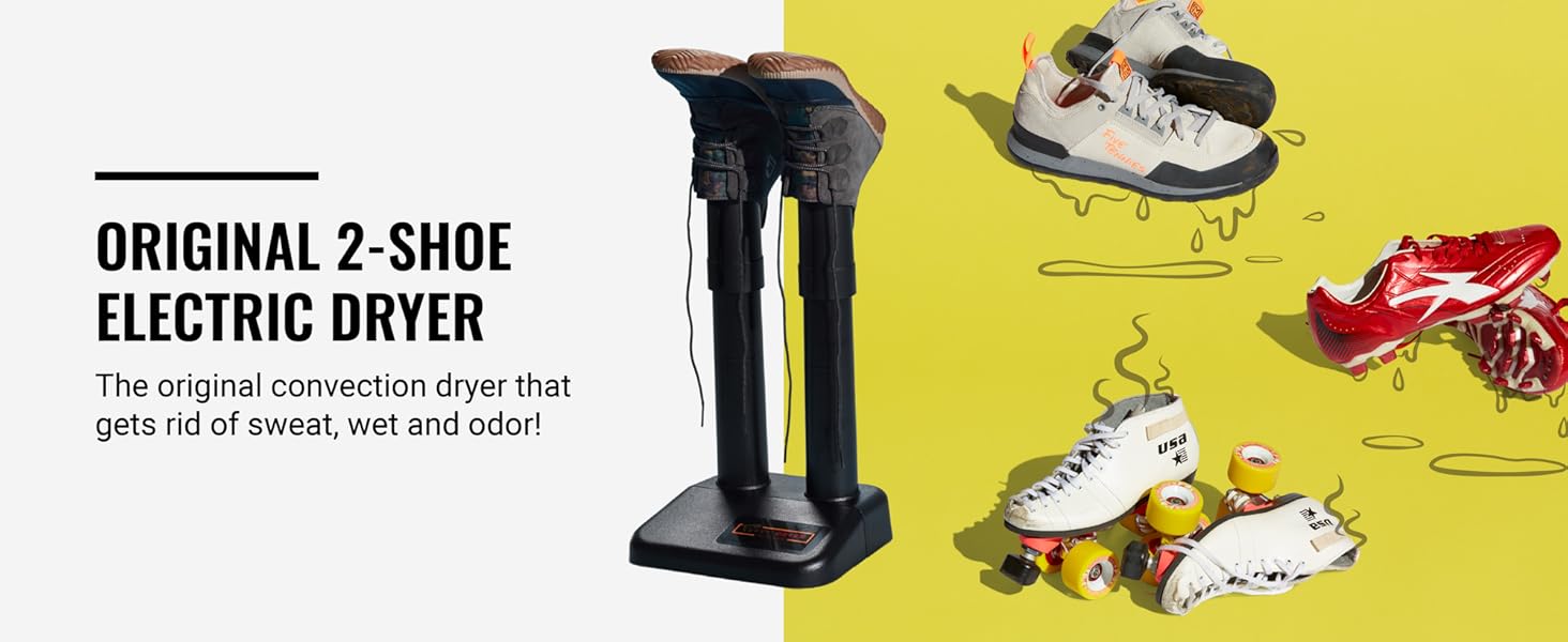 Original 2-Shoe Electric Dryer. The original convection dryer that gets rid of sweat, wet, and odor!