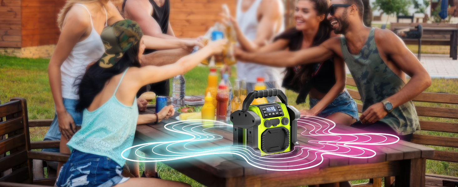 Construction site radio