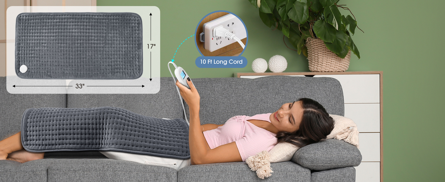 electric heating pad for back extra large period cramps neck shoulder pain relief gifts for women