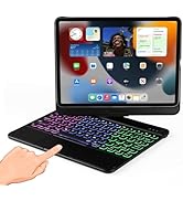 LENRICH Keyboard Case for iPad Air 11 inch M3 2025/M2 2024,Mulit Touchpad Backlight for iPad Pro ...