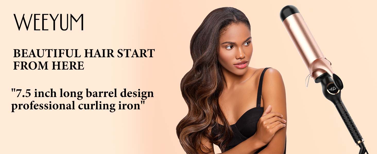 7.5 inch long barrel curling iron