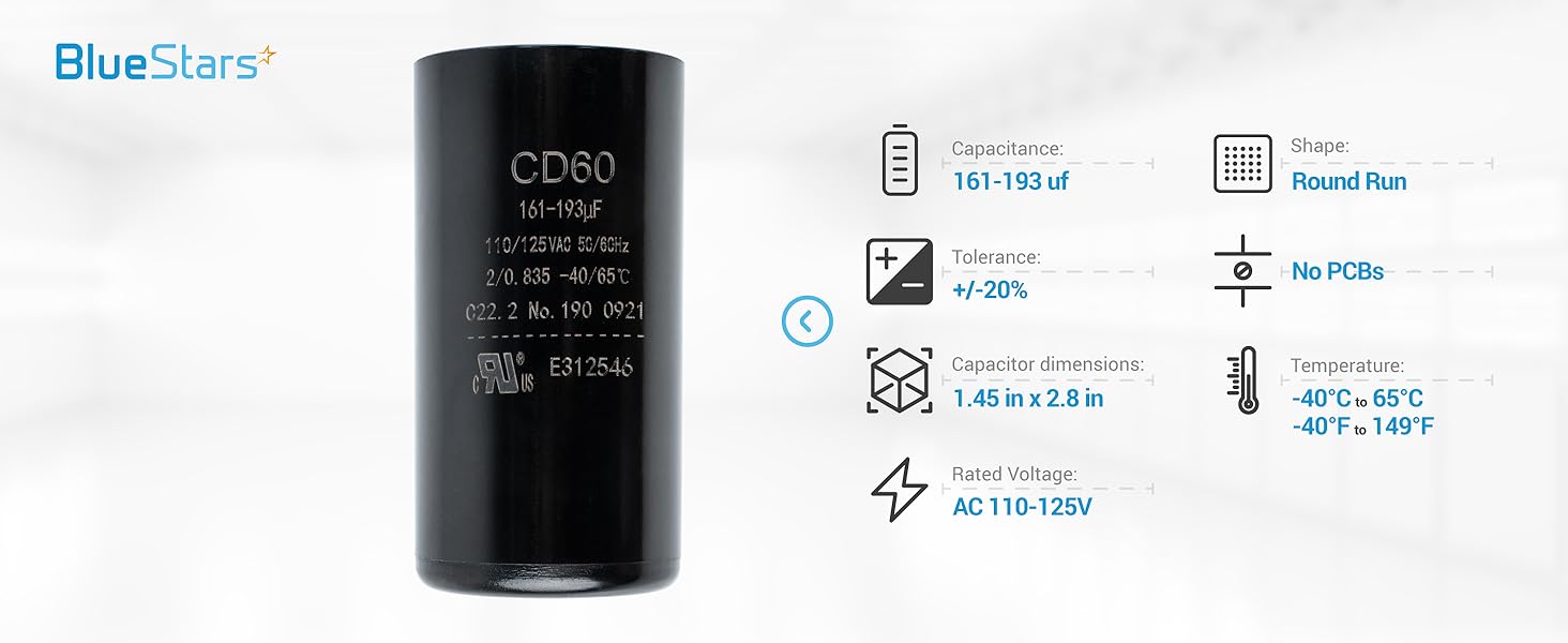161-193 uf 110-125VAC