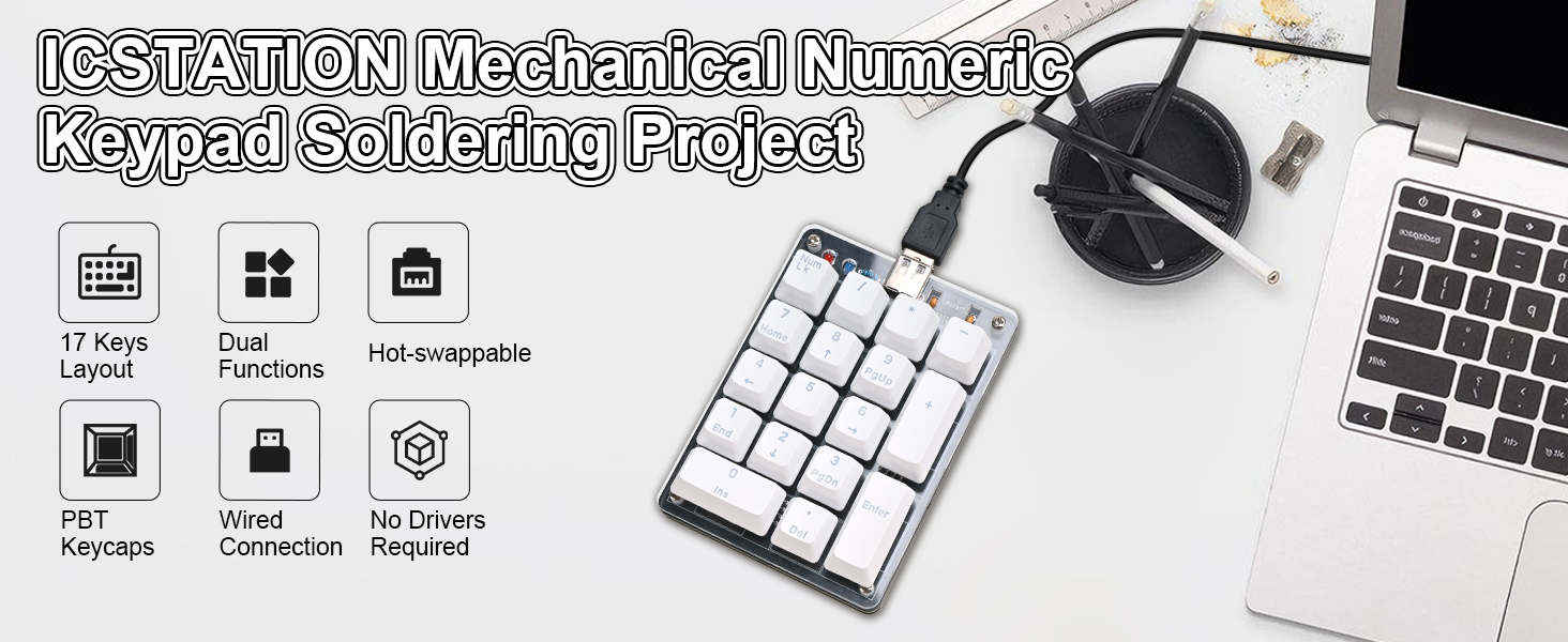 Numeric Keypad Soldering Practice Kit
