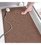 Long Shower Mats Non Slip Bathtub Mat Without Suction Cups, 15.7×36 Inch, Bath Mat for Shower, Lo...