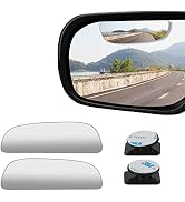 2 pcs Blind Spot Mirrors, 2" Wide Angle Ultra-thin Frameless HD Glass Convex Side Rear View Mirro...