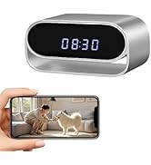 InCliick 4K Camera Clock with Night Vision Wireless Smart Clock Cam Pet Monitor, Support App Remo...