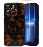 MYY Cute Phone Case for iPhone 13 Pro Case, [with 2X Screen Protector] Tortoise Shell Pattern Leo...