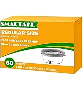 SMARTAKE Slow Cooker Liners, Crockpot Liner 13"x 21" Crockpot Liners Disposable Crock Pot Bags, F...