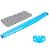 ABRONDA Gel Keyboard &amp; Mouse Wrist Rest Set - Keyboard Wrist Rest Pad &amp; Mouse Support for Office ...