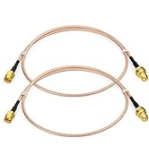 Bingfu WiFi Antenna Extension Cable (2-Pack) RP-SMA Male to RP-SMA Female Bulkhead Mount RG316 Ca...