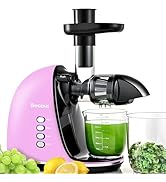 Slow Masticating Juicer,Brecious Cold Press Juicers with 2 Speed Modes &amp; Quiet Motor,Juicers Mach...
