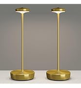 TBBGA 2Pack Cordless Table Lamp Rechargeable, LED Table Light with 3 Color Modes &amp; Stepless Dimmi...