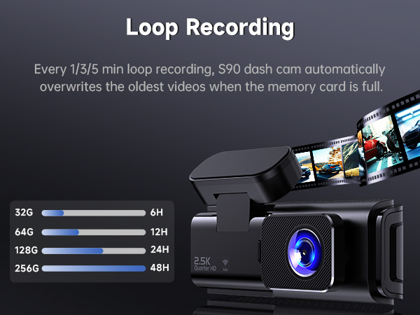 loop recording dash cam