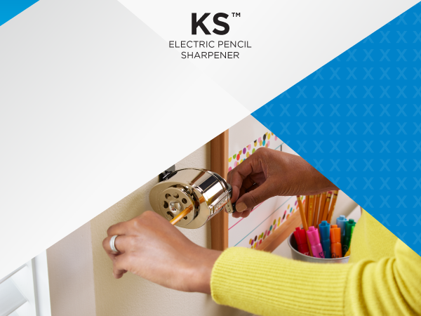 pencil sharpener silver metal classroom wall rotate manual in use students easy supplies teacher