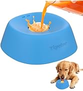 Yipetor Slow Feeder Dog Bowls for Liquid Treat, [Built-in Rolling Ball] No Spill Bone Broth Dog L...