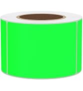 Hybsk 2x3 Inch Color-Code Labels Fluorescent Green Sticker Rectangle 300 Labels Per Roll (Fluores...