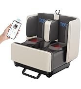 COMFIER 2-in-1 Shiatsu Foot Massager&amp;Foot Rest,Foot and Calf Massager with APP Control,Heated Fee...