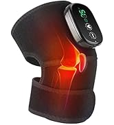 Cordless Knee Massager Shoulder Brace with Heat, 3-In-1 Heated Knee Elbow Shoulder Brace Wrap, Vi...