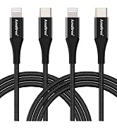 Amaitree USB C to Lightning Cable, [Apple MFi Certified] 4Ft [2Pack] 3A Fast Charging Type-C to L...