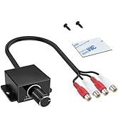 SATUY 1Pcs Universal Car RCA Level Controller Amplifier, Audio Level Bass Boost Volume Control Kn...
