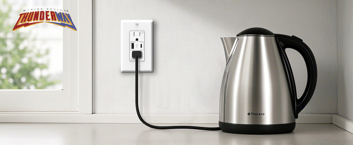 15 Amp Outlet with USB Ports