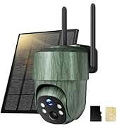 CEYOMUR 4G LTE Solar Trail Camera, PTZ Cellular Trail Camera with 8400mAh Battery, 360° Full View...