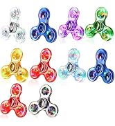 SCIONE 10 Pack Fidget Spinners for Kids 8-12, Light up Party Favors Stress Relief Fidget Toys Bul...