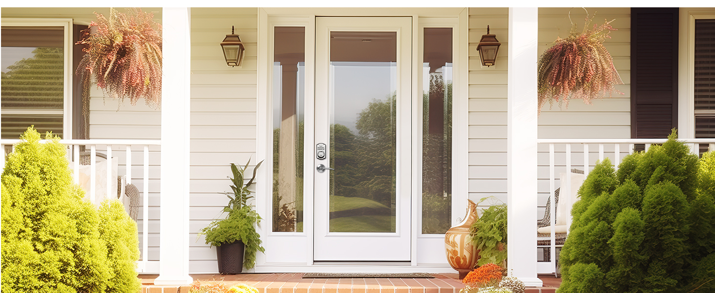 keyless entry door lock deadbolt with handle set