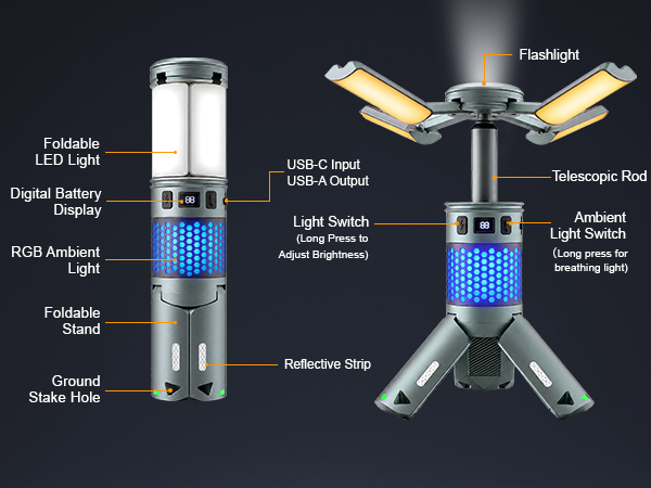 telescopic camp light