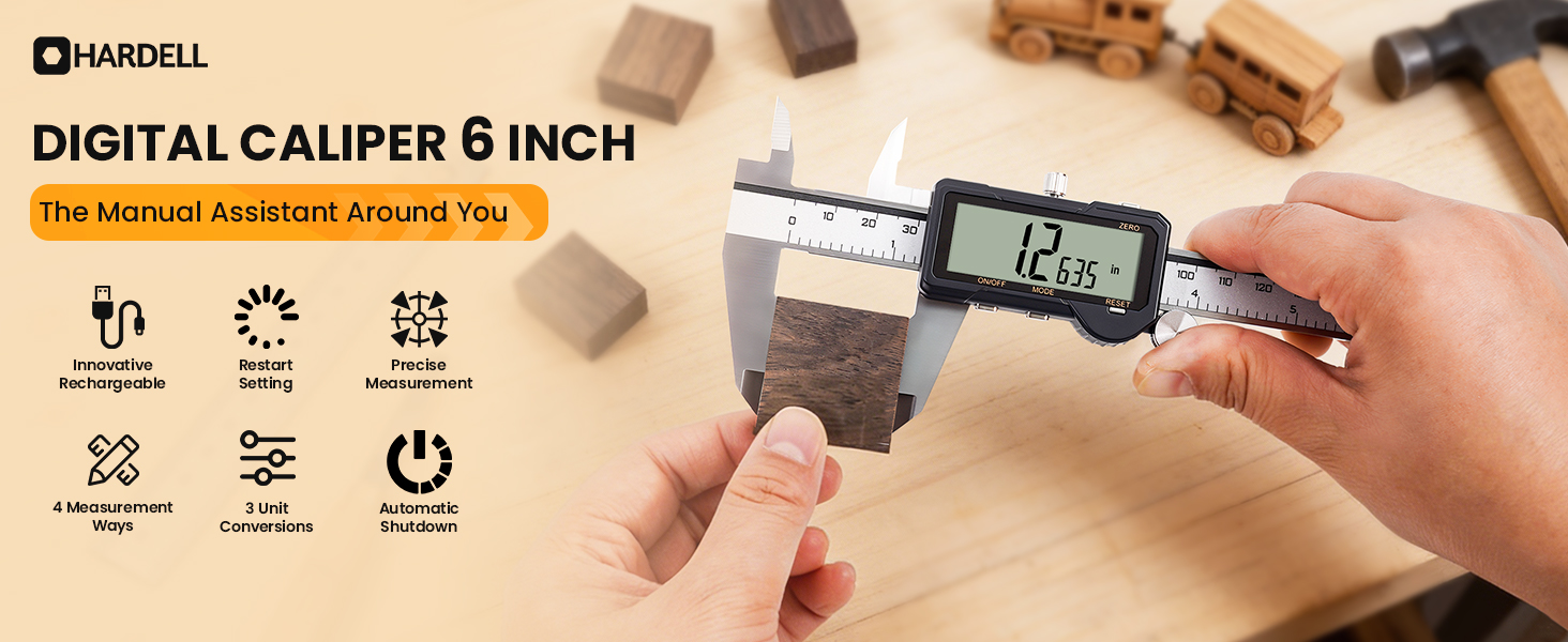 Rechargeable digital caliper