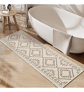 PADOOR Soft Waffle Bath Mat-Super Absorbent Bathroom Mat Quick Dry-24 * 72-Cream