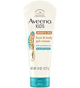 Aveeno Baby Sensitive Skin Face &amp; Body Gel Cream for Kids with Prebiotic Oat, Clinically Proven 2...