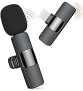 Wireless Mini Lavalier Lapel Microphone for iPhone,iPad - Cordless Plug and Play 2.4G Ultra-Low L...