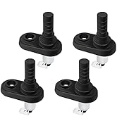 weideer 4Pcs 12V Mount Pin Switch Momentary Nickel Plated Universal Door Jamb Flange Light Hood M...