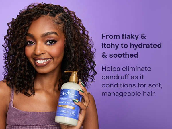 From flaky &amp; itchy to hydrated &amp; soothed. Helps eliminate dandruff as it conditions for soft hair