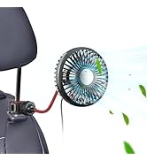 Car Fan, USB Car Seat Fans 3 Speeds Strong Wind Car Cooling Fan for Car Headrest and Rear Seat 5V...