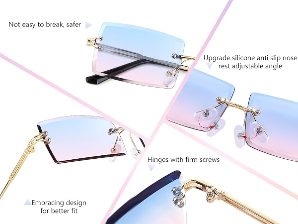 Rectangle glasses