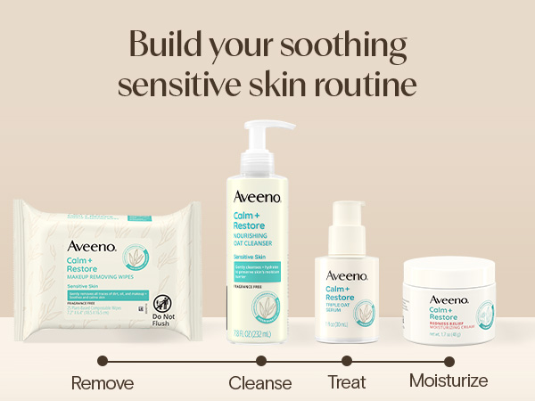 Soothing sensitive skin care routine